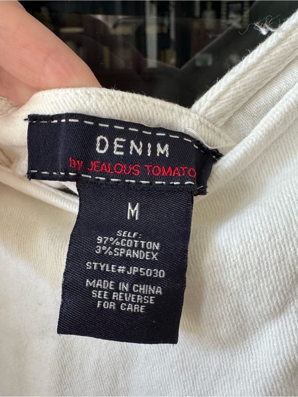 Jealous Tomato White Denim Cutout Bellbottom Jumpsuit - Picture 5 of 10